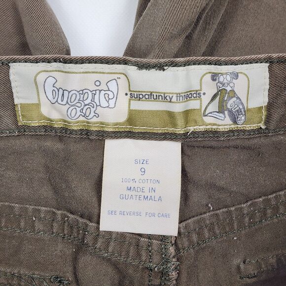 Buggirl RARE Y2K Rave 90s Long Cargo Gray Shorts Size 9 - Picture 3 of 6